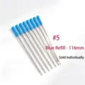 Recambio de bolígrafo de metal azul, 116 mm de longitud, para uso profesional y escolar - No. 5 (6104468461631) / 116mm / Azul