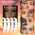 Eight sheets of waterproof metallic gold and silver glitter freckles tattoo patches - Crescent Freckle Style (CL2505-5) / 8-Piece Color Box Set