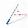 Recambio de bolígrafo metálico de tinta azul 110 mm para material escolar y oficina - No. 6 (6104468461633) / 110 mm / Azul