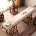 Traditional Chinese style guzheng dust cover featuring elegant plum blossom and calligraphy. - 130x55cm / Seeing Joy