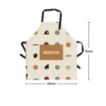 Bonito delantal de cocina gato cartoon con bolsillo correa ajustable 75x65cm hogar - 65x75cm (Lino de algodón grueso para adultos) / Delantal de cocina de princesa con bolsillo 01 (correa negra ajustable)