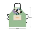 Tablier de cuisine vert imprime panda dopamine avec poche reglable pour cuisson pro - 65x75cm / Vert
