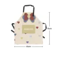Cute kitchen apron with bow and front pocket, waterproof fabric for cooking and baking. - 65x75cm (Adult Thickened Cotton Linen) / Princess's Kitchen Apron with Pocket 06 (Adjustable Black Strap)