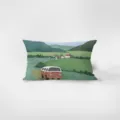 Coussin rectangulaire décoratif avec imprimé de camping-car vintage pour le salon. - Ombres de voiture / 30x50cm (Sans Coussin)