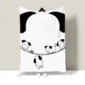 Jolie couverture imprimée chiot dessin animé douce couverture polaire pour canapé lit - Chien / 100x70cm [Couvertures pour jambes]