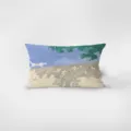 Détail du coussin rectangulaire en velours avec imprimé artistique de chat pour salon. - Chat / 30x50cm (Sans Coussin)