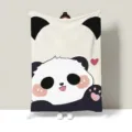 Jolie couverture en peluche panda de dessin anime, plaid doux pour bureau, sofa et chambre. - Panda Rose / 100x70cm [Couvertures pour jambes]