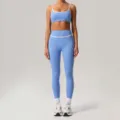 Women light blue colorblock athletic sports bra high waist yoga pants set variant - XL (Recommended 125-135 Jin) / Top And Bottom / Bright Blue