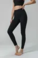 Pantalon de yoga noir taille haute pour femme avec poches latérales sport fitness - XL / Bas / Noir