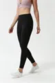 Pantaloni yoga vita alta donna fitness abbigliamento sportivo leggings traspiranti - Taglia S / Nero