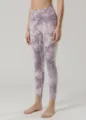 Legging de yoga taille haute tie and dye sans couture confortable et extensible pour sport. - Rose pourpre à l'encre