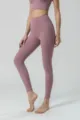 Hochwaehlte Yogahose Set mit Seitentaschen, butterweicher nackter Gefuehl Stoff fuer Damen Fitness. - S / Rosé