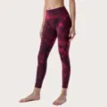 Leggings de yoga taille haute batik femme fitness gym pantalon 9/10 vue principale studio - 4/XS / Rouge Crépuscule