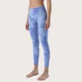 Leggings de yoga tie-and-dye taille haute pour femme, pantalon de sport fitness. - 4/XS / Mauve givré