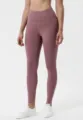 Pantaloni da yoga fitness vita alta donna push up leggings sportivi elastici traspiranti. - Rosa
