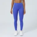 Leggings de yoga bleus taille haute pour femme, pantalon de sport elastique fitness training. - S / Bleu Violet