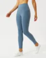 Leggings da yoga a vita alta da donna pantaloni sportivi da fitness elastici blu stile - Blu Denim