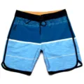 Pantaloncini da bagno uomo asciugatura rapida costume mare elastico con coulisse blu - 077# Blu