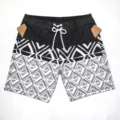 Pantaloncini da bagno uomo asciugatura rapida spiaggia surf casual costume con stampa geometrica. - 096# Grigio argento con tasche laterali