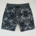 Dettagli pantaloncini da bagno grigi da uomo con motivo geometrico e coulisse regolabile. - 076# Grigio