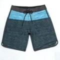 Pantaloncini da bagno uomo asciugatura rapida spiaggia surf costume con cordino e righe. - Taglia 30 / 818# Blu