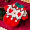 Cute Christmas Pet Knitted Sweater Winter Warm Puppy Pullover Cat Dog Cute Apparel - XS (Recommended Weight 0.5-1.5kg) / Red Bear