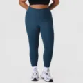 Hoge taille plus size yoga legging voor dames, elastische sportbroek voor fitness en hardlopen. - 1XL / Morandi Blauw