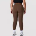 Plus size brown high waist yoga leggings women tummy control fitness gym sports pants - 1XL / Dark Coffee