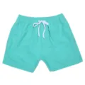 Pantaloncini da mare tinta unita da uomo con coulisse bianca e fodera in rete surf. - 30 / 808# Celeste