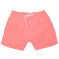 Pantaloncini da bagno uomo rosa unito con coulisse bianca, dettaglio dei pantaloncini sportivi. - 808# Rosso chiaro