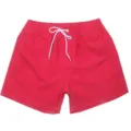 Pantaloncini da mare uomo rosa tinta unita con coulisse bianca, comodi shorts casual. - 30 / 808# Rosa rosso