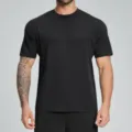 Men's Black Quick-Dry Short Sleeve Fitness T-Shirt Breathable Athletic Running Top - S / Tops / Premium Black