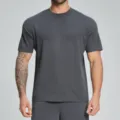 Men's quick dry short sleeve sports t-shirt for fitness running and outdoor gym workout wear - S / Tops / Dark Gray