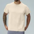 Men's quick-dry short sleeve athletic t-shirt for outdoor fitness training and casual wear. - Light Yellow