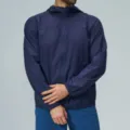Men's outdoor sports hooded zip sun protection jacket long sleeve athletic outerwear. - XL / Tops / Navy Blue
