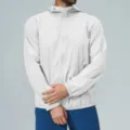 Men's Outdoor Hooded Zip Jacket Light Grey Activewear Long Sleeve Sportswear Top - XL / Tops / White