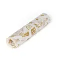 Greaseproof wax paper roll for food wrapping, sandwich and burger packaging, vintage gold print - Stamp / 50 Pieces/Pack