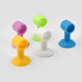 Stanzfreier Silikon Türstopper Wandprotektor bunter Antikollisions Türstopper neu - Zufällige Mehrfarbigkeit