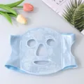 Ice gel face mask cooling hot compress facial pack post-op recovery soft cooling eye mask - Ice Compress Face Mask Blue (White Beads)