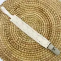 Spitzen Schnullerband Baby Schnuller Kette Beissring Spielzeug Anti Verlier Halfter Weiss - Plastikclip / Gebrochenes Weiß