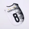 Gilet de football pour chien d'été respirant chiot vêtements texte Allemagne et numéro 8. - S / Allemagne