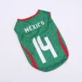 Maillot de foot pour chien gilet d'été respirant petits vêtements pour animaux style mexique - Mexique