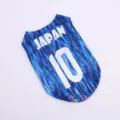 Gilet d'équipe de football pour animal de compagnie été mince vêtements pour chien chiot mignon - Japon