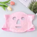 Pink Gel Ice Face Mask Cooling Face Pack for Post-Op Recovery and Relaxation, Soft Elastic - Ice Compress Face Mask Pink (White Beads)