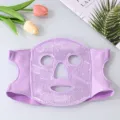 Purple gel ice face mask for cooling, post-surgery recovery and soothing skin care. - Ice Compress Face Mask Purple (White Beads)