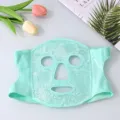 Ice pack cooling gel face mask for post-operative recovery, soothing full face hot cold compress. - Ice Compress Face Mask Green (White Beads)