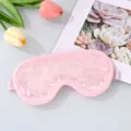 Pink gel bead eye mask for cooling and soothing eyes, soft elastic strap comfortable sleep mask - Pink Ice Bead Eye Mask (White Beads) Style A
