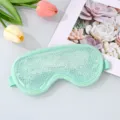 Soft gel bead cooling eye mask for puffy eyes, soothing hot cold therapy relaxation sleep. - Green Ice Bead Eye Mask (White Beads) Style A