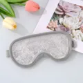Cooling gel bead eye mask for puffy eyes, soft sleeping mask with elastic strap for relief. - Ice Bead Eye Mask Gray (White Beads) Style A