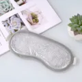 Cooling gel bead eye mask for soothing puffy eyes and relieving fatigue with elastic strap. - Ice Bead Eye Mask Gray (White Beads) Style B